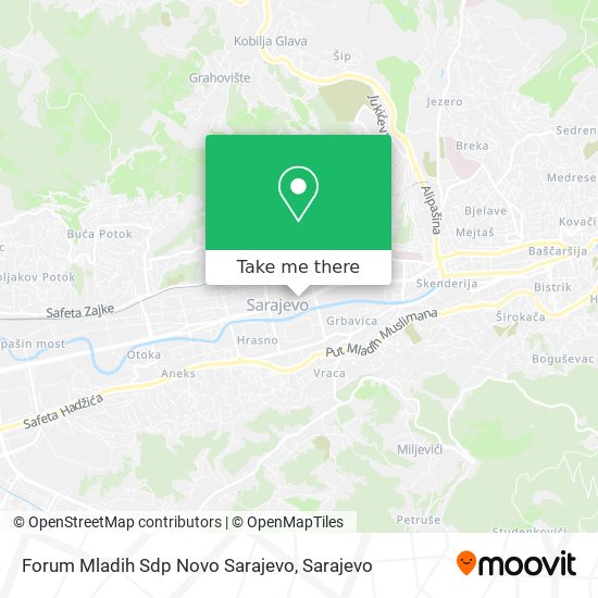 Forum Mladih Sdp Novo Sarajevo mapa