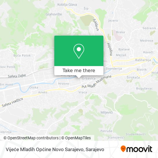 Vijeće Mladih Općine Novo Sarajevo map