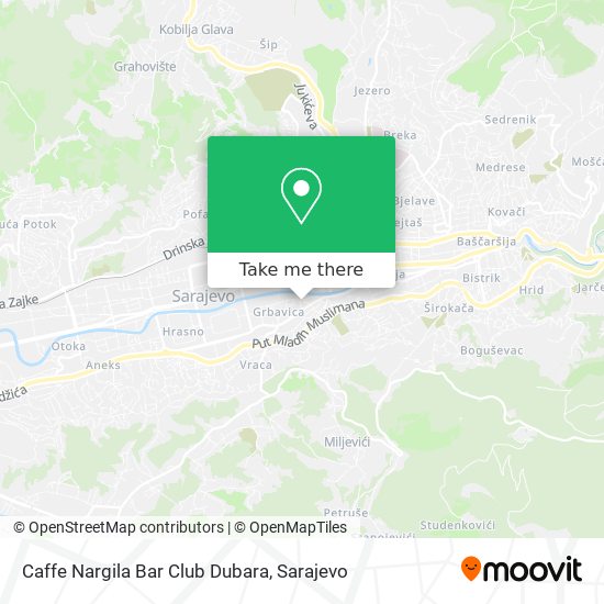 Caffe Nargila Bar Club Dubara map