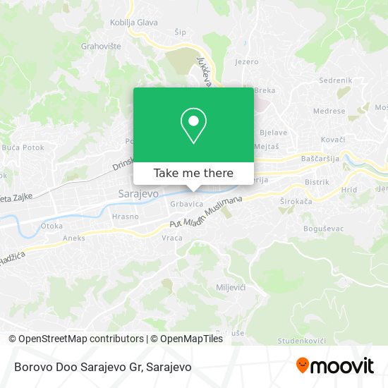 Borovo Doo Sarajevo Gr map