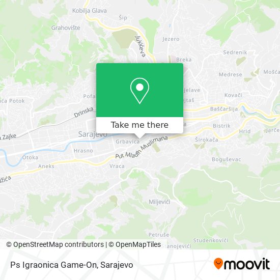 Ps Igraonica Game-On mapa
