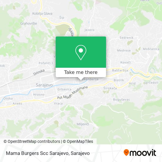 Mama Burgers Scc Sarajevo map