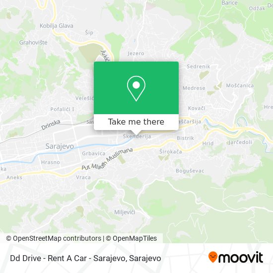 Dd Drive - Rent A Car - Sarajevo mapa