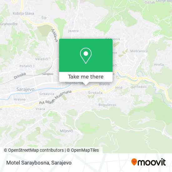 Motel Saraybosna map