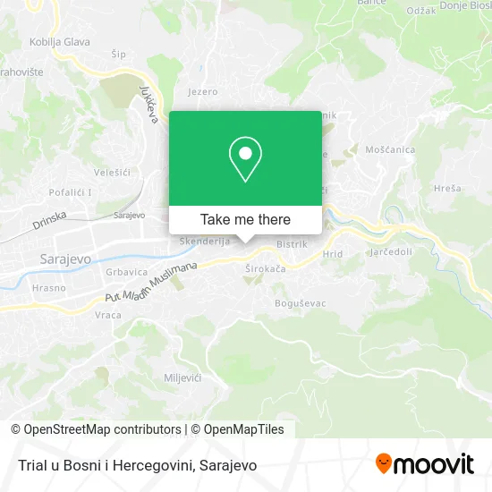 Trial u Bosni i Hercegovini map