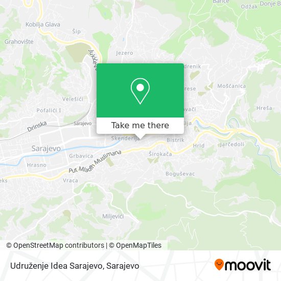 Udruženje Idea Sarajevo mapa