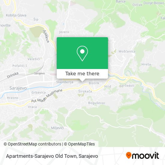 Apartments-Sarajevo Old Town map