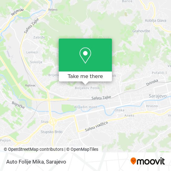 Auto Folije Mika map