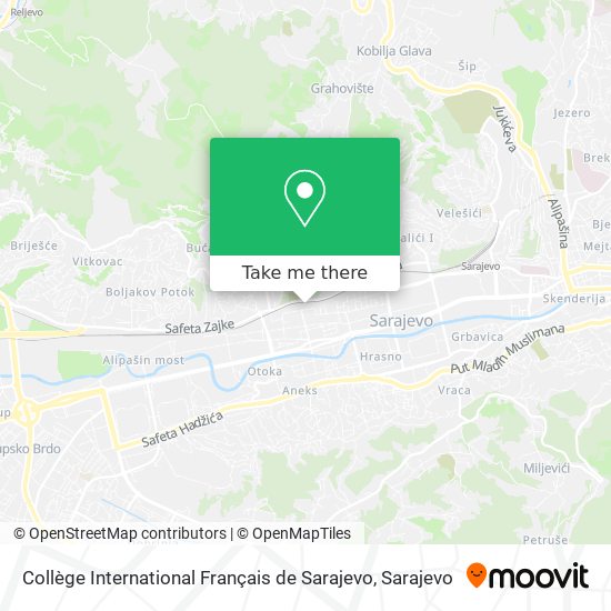 Collège International Français de Sarajevo map