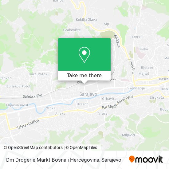 Dm Drogerie Markt Bosna i Hercegovina map