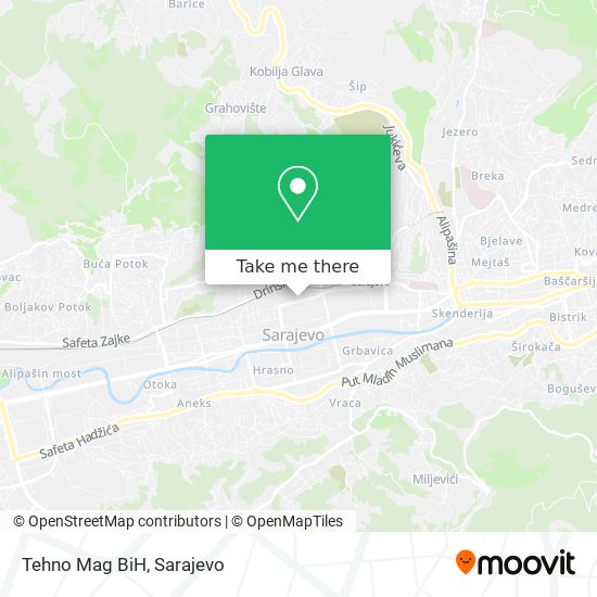 Tehno Mag BiH map