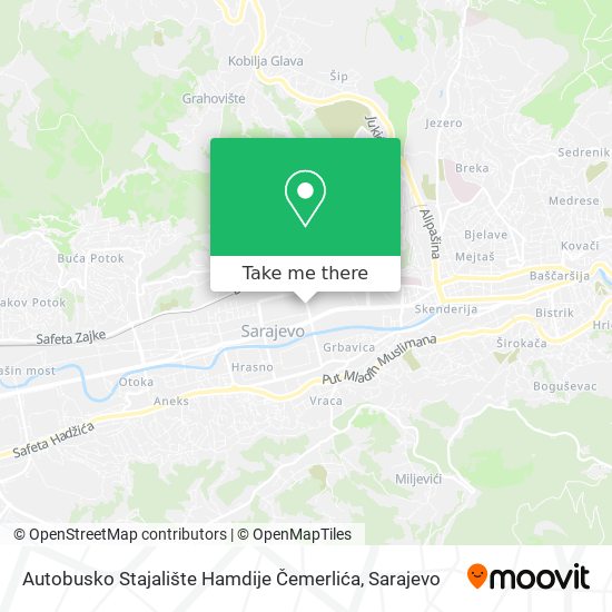 Autobusko Stajalište Hamdije Čemerlića map