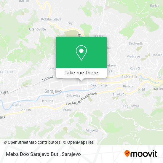 Meba Doo Sarajevo Buti map