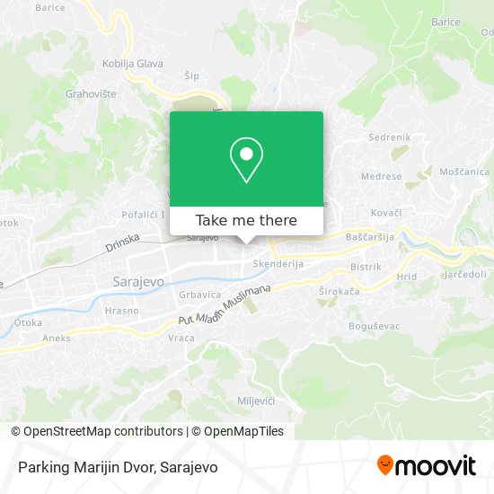 Parking Marijin Dvor mapa