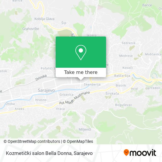 Kozmetički salon Bella Donna mapa