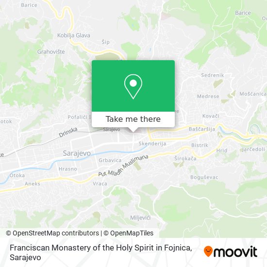 Franciscan Monastery of the Holy Spirit in Fojnica map