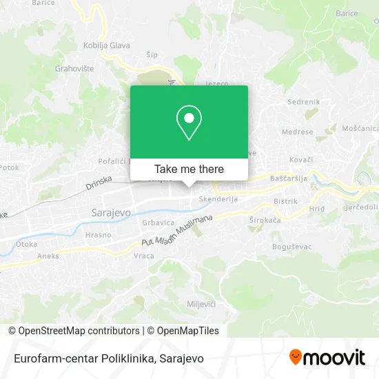 Eurofarm-centar Poliklinika map