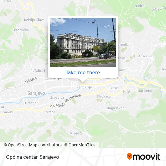 Općina centar map