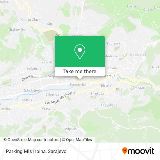 Parking Mis Irbina mapa