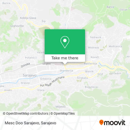 Mesc Doo Sarajevo map