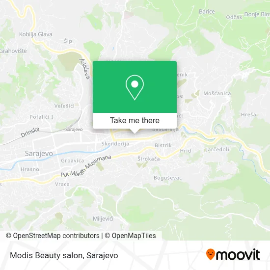 Modis Beauty salon mapa