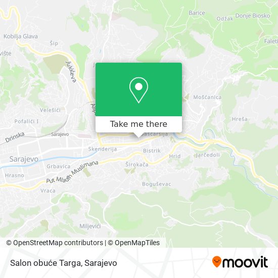 Salon obuće Targa mapa