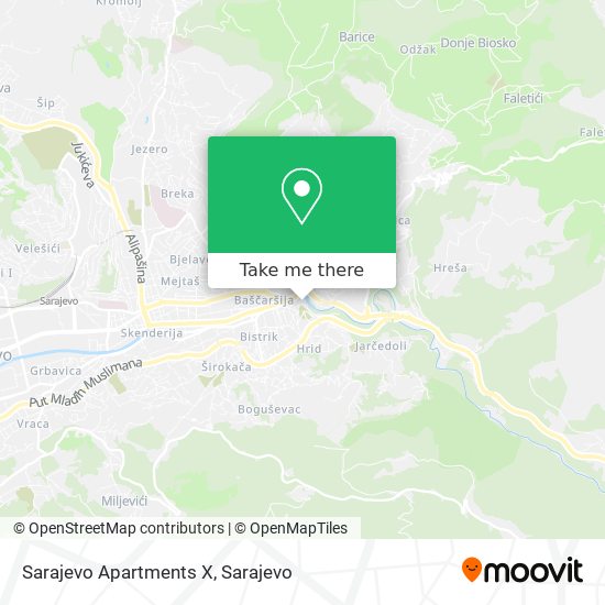 Sarajevo Apartments X map