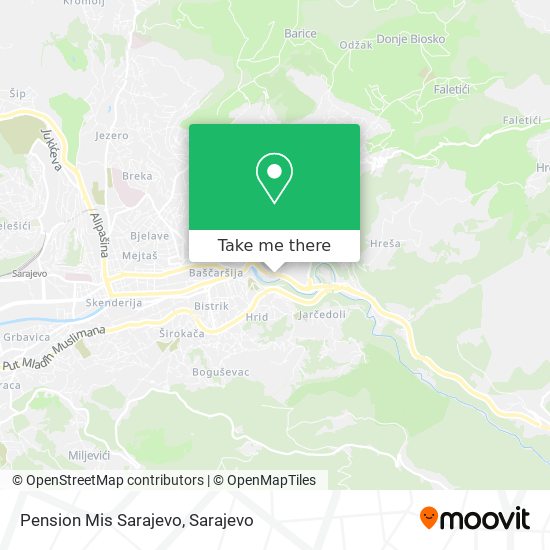 Pension Mis Sarajevo map