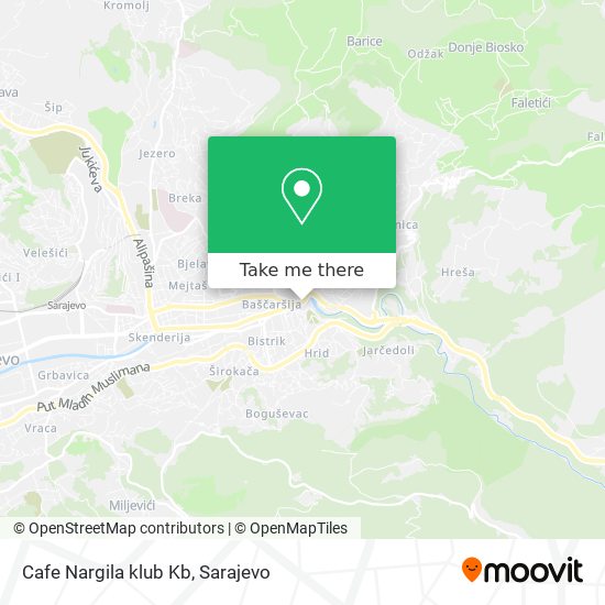 Cafe Nargila klub Kb map
