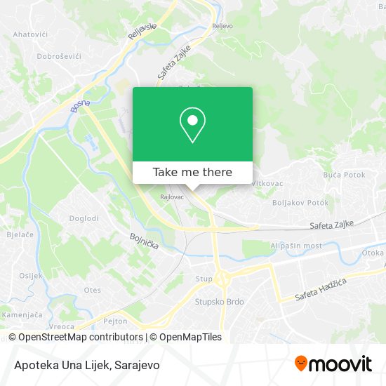 Apoteka Una Lijek map