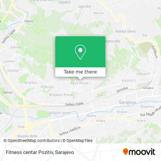 Fitness centar Pozitiv map