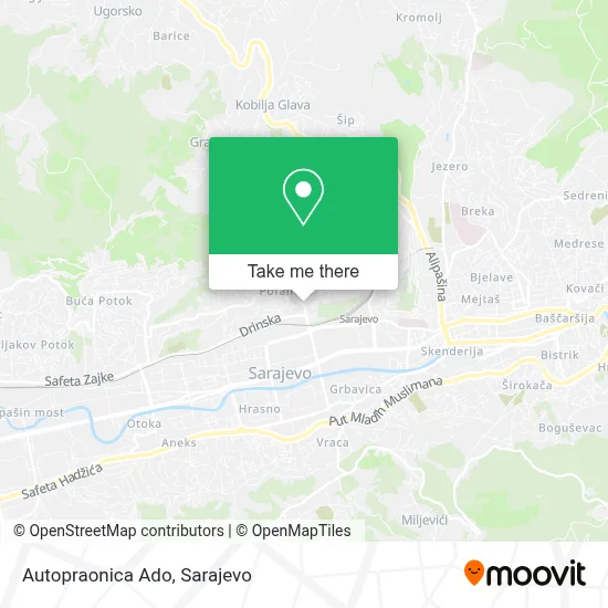 Autopraonica Ado mapa