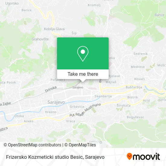 Karta Frizersko Kozmeticki studio Besic