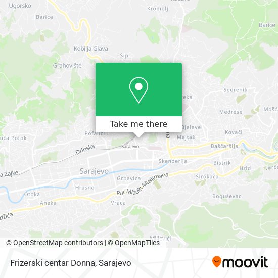 Frizerski centar Donna map