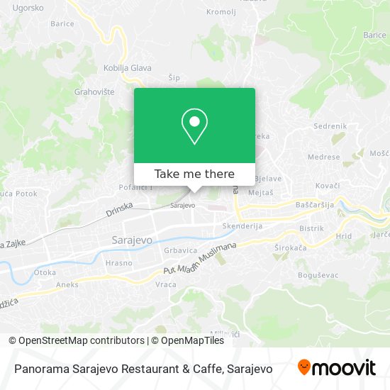 Panorama Sarajevo Restaurant & Caffe map