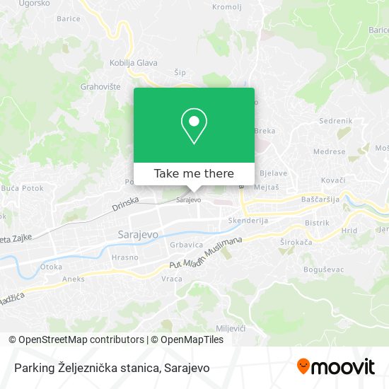 Parking Željeznička stanica mapa