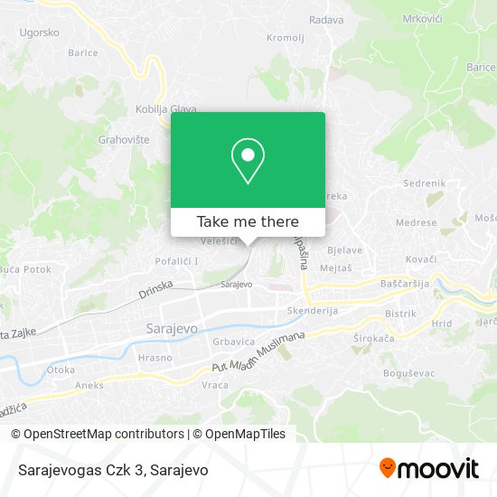 Sarajevogas Czk 3 map