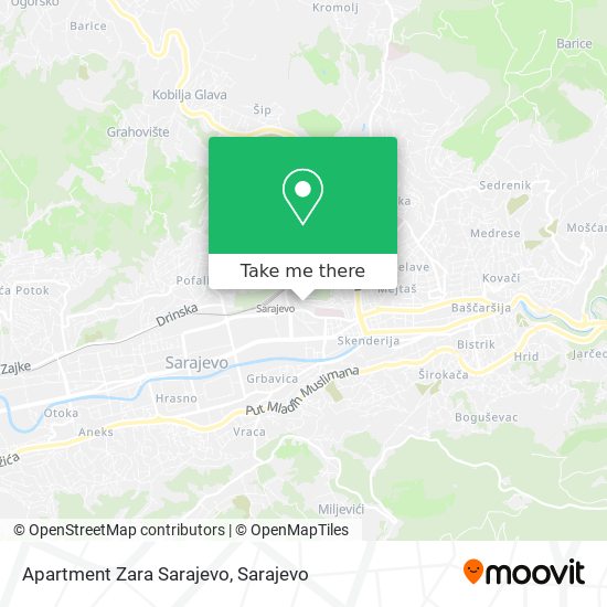 Apartment Zara Sarajevo map