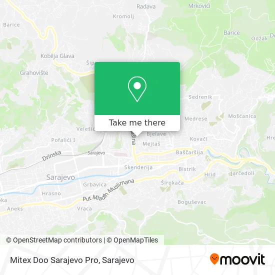 Mitex Doo Sarajevo Pro map