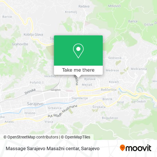Massage Sarajevo Masažni centar mapa