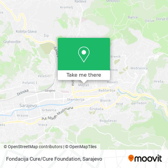 Fondacija Cure/Cure Foundation map