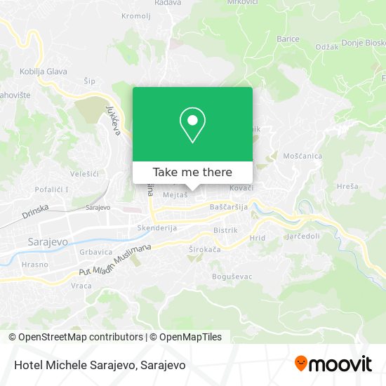 Hotel Michele Sarajevo map
