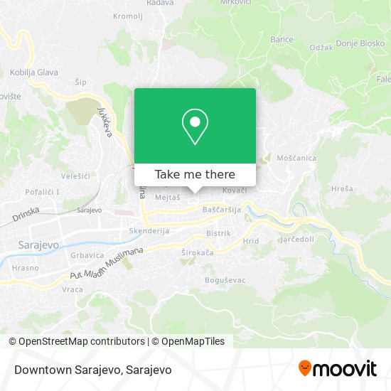 Downtown Sarajevo mapa