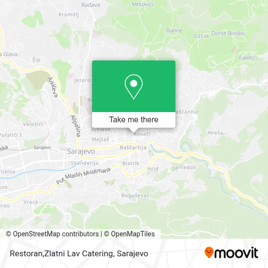 Restoran,Zlatni Lav Catering mapa
