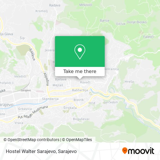 Hostel Walter Sarajevo map