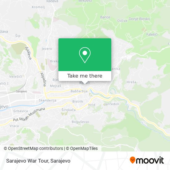 Sarajevo War Tour mapa