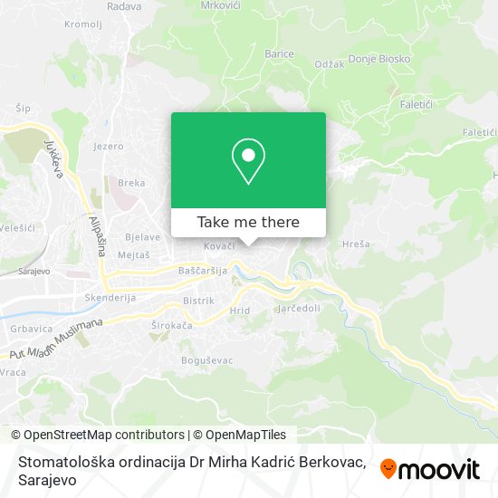 Stomatološka ordinacija Dr Mirha Kadrić Berkovac map