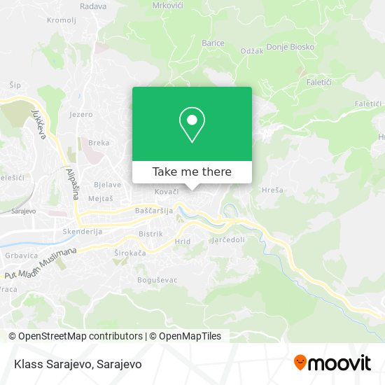 Klass Sarajevo map