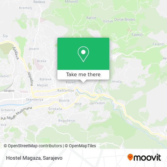 Hostel Magaza map