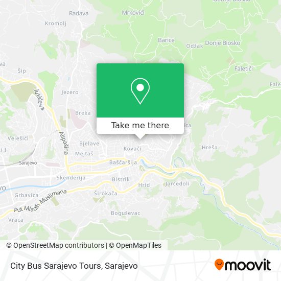 City Bus Sarajevo Tours map
